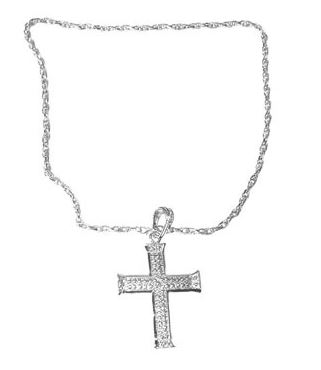 verkoop - attributen - Juwelen - ketting kruis zilver